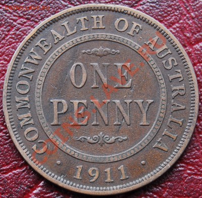 АВСТРАЛИЯ - 1 пенни 1911 - С РУБЛЯ - до 28 декабря - 260