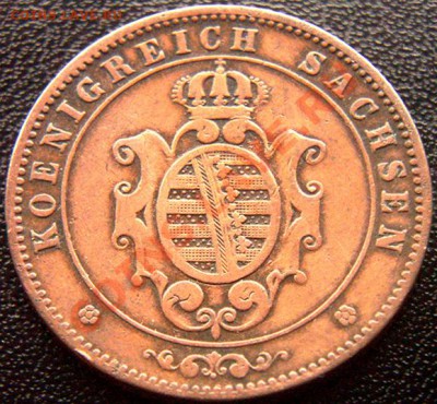 Германия. Саксония_ 5 пфеннигов 1863(В); до 22.12_22.44мск - 6530