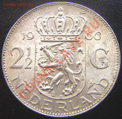 Нидерланды_2,5 гульдена 1966. Серебро; до 22.12_22.50мск - 7140