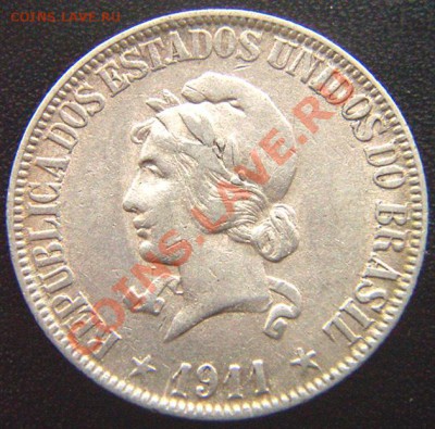 Бразилия_1000 реалов 1911. Серебро; окончание 22.12_22.56мск - 7133