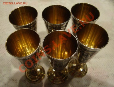 6 рюмок, серебро, Кубачи, 875 проба - N2