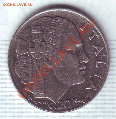 Италия.20 Чентезими.1940. до 29.12 С РУБЛЯ - 19400060.JPG