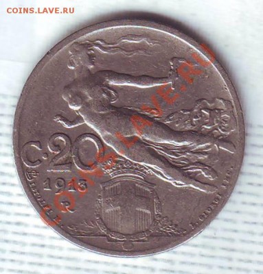 Италия.20 Чентезими.1913. до 29.12 С РУБЛЯ - 19130004.JPG