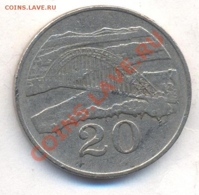 Зимбабве 20 центов 1980 г.До 25.12.13 г. 22-00 МСК . - Зимбабве 20 ц 1980 1