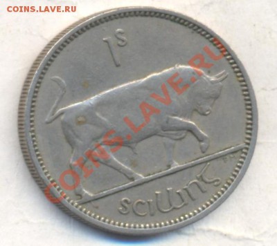 Ирландия 1 шиллинг 1955 г. До 25.12.13 г. 22-00 МСК . - Ирландия 1 ш 1955 1