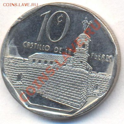 Куба 10 центаво 1999 г. До 25.12.13 г. 22-00 МСК . - Куба 10 ц 1999