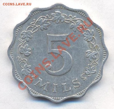 Мальта 5 милс 1972 г. До 25.12.13 г. 22-00 МСК . - Мальта 5 м 1972 1