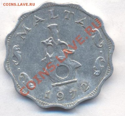 Мальта 5 милс 1972 г. До 25.12.13 г. 22-00 МСК . - Мальта 5 м 1972