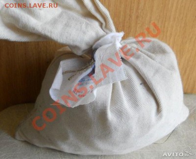 Мешок копеек с ярлыком банка - 324341720