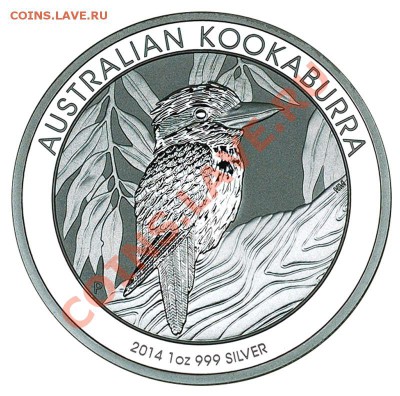 Австралия_серебряный доллар 2014 "Кукабарра"; до 24.12_22.06 - 6794