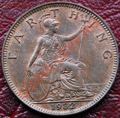 В.БРИТАНИЯ - Фартинг 1868 - Георг V -С РУБЛЯ- до 30 декабря - 358