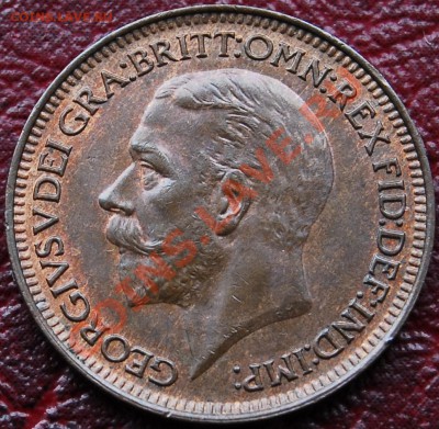 В.БРИТАНИЯ - Фартинг 1868 - Георг V -С РУБЛЯ- до 30 декабря - 359