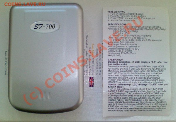Весы POCKET SCALE SF-700, до 500г - DC100206003