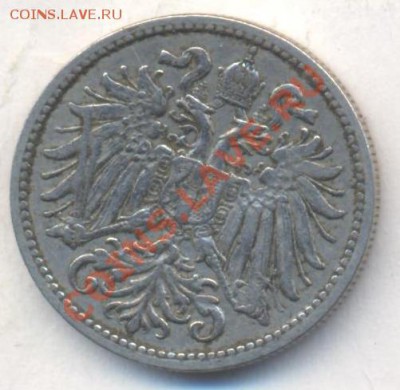Австрия 10 геллеров 1895 г.До 28.12.13 г. 22-00 МСК . - Австрия 10 г 1895 1