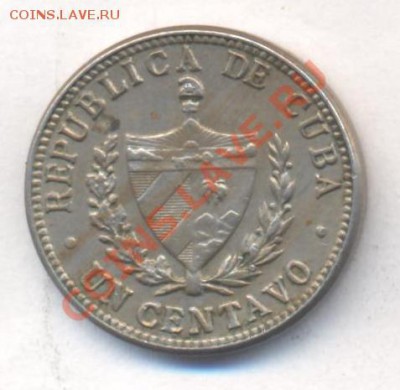 Куба 1 центаво 1946 г.До 28.12.13 г. 22-00 МСК . - Куба 1 ц 1946 1