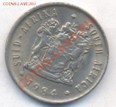 ЮАР 5 центов 1984 г.До 28.12.13 г. 22-00 МСК . - ЮАР 5 ц 1984