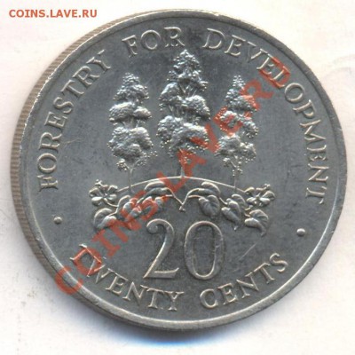 Ямайка 20 центов 1976 г.До 28.12.13 г. 22-00 МСК . - Ямайка 20 ц 1976 1