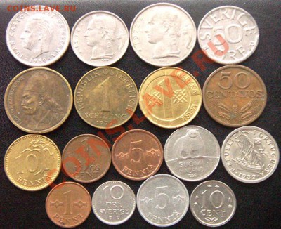 33 разные монеты (смотрите фото и описание). До 28.12_22.12м - 7133