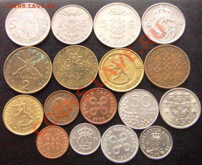 33 разные монеты (смотрите фото и описание). До 28.12_22.12м - 7134