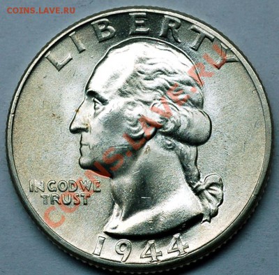 4 доллара 1944 "Washington Quarter"; до 28.12_22.14мск - 7189