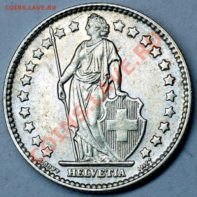 Серебряный швейцарский франк 1962; до 28.12_22.20мск - 7181