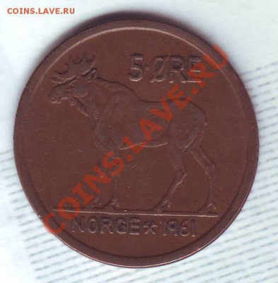 Норвегия.5 Эре.1961.Лось. до 03.01.2014 - 19610036.JPG