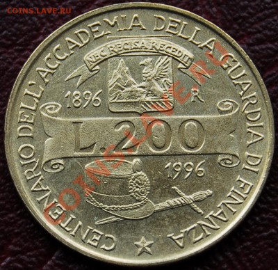 ИТАЛИЯ - 200 лир 1996 - Таможня - С РУБЛЯ - до 4 января - 533