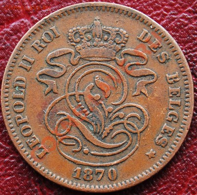 БЕЛЬГИЯ - 2 сентима 1870 - С РУБЛЯ - до 4 января - 512