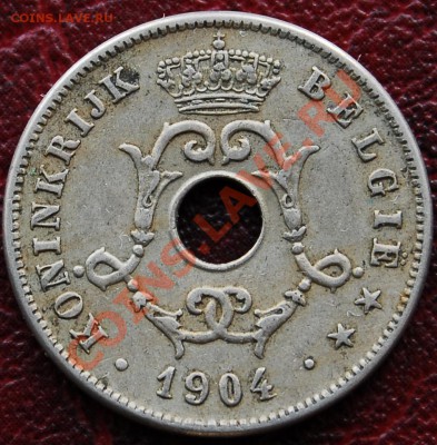 БЕЛЬГИЯ - 10 сентимов 1904 - С РУБЛЯ - до 4 января - 507