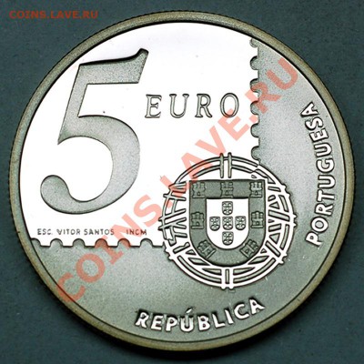 Португалия_памятные 5 евро 2003. Ag пруф; до 29.12_22.08мск - 7201