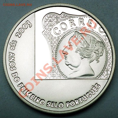 Португалия_памятные 5 евро 2003. Ag пруф; до 29.12_22.08мск - 7202