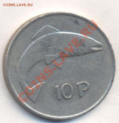 Ирландия 10 пенсов 1980 г.До 3.01.14 г. 22-00 МСК . - Ирландия 10 п 1980 1
