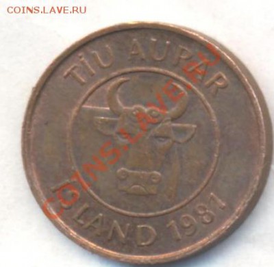 Исландия 10 эре 1981 г. До 3.01.14 г. 22-00 МСК . - Исландия 10 э 1981