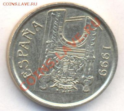 Испания 5 песет 1999 г.  До 3.01.14 г. 22-00 МСК . - Испания 5 п 1999