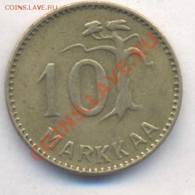 Финляндия 10 марок 1953 г. До 3.01.14 г. 22-00 МСК . - Финляндия 10 м 1953 1