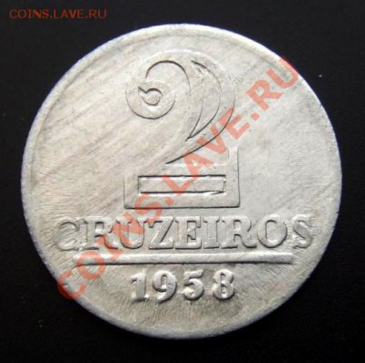 1 - Бразилия 2 крузейро (1958) Р