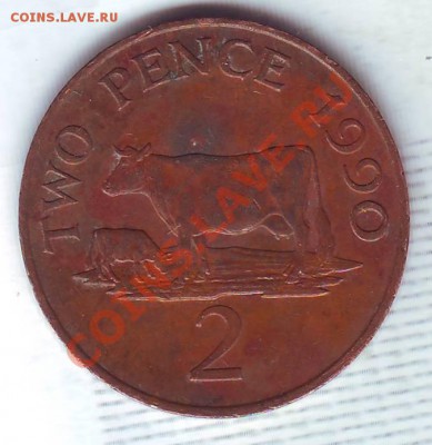 Джерси.2 Пенса.1990.Корова. до 8 Января - 19900103.JPG