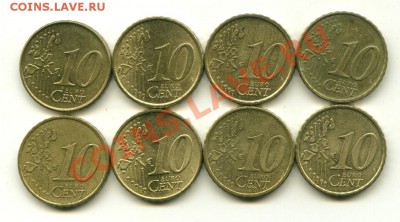 подборка 10 ев. центов, разные до 08.01.2014 23-00мск - 10ец...................