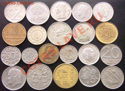 45 разных монет (см. фото и описание). До 03.01_22.00мск - 7179