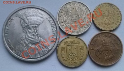 5 монет - Укр, Казах, Рум, Поль, Болг., ок 23:00 Мв 06.01.14 - инос2