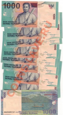 ИНДОНЕЗИЯ 1000 РУПИЙ 2009 (10ШТ) 09.01.14 В 22.00МСК (7289) - Изображение 005