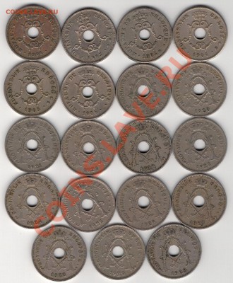 БЕЛЬГИЯ 10 САНТИМОВ 1902-29 (19ШТ) ДО 09.01 В 22.00МСК(7631) - 4-с10мн