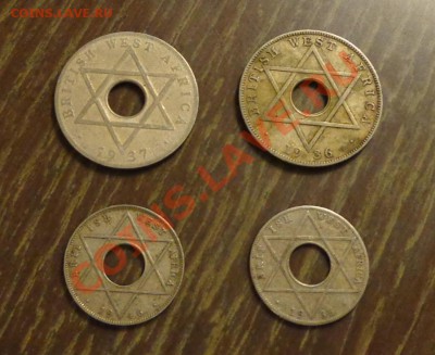 БРИТАНСКАЯ ЗАП. АФРИКА 4 шт разные ДЕШЕВО до 9.01, 22.00 - зап.африка набор 4 штуки - 2