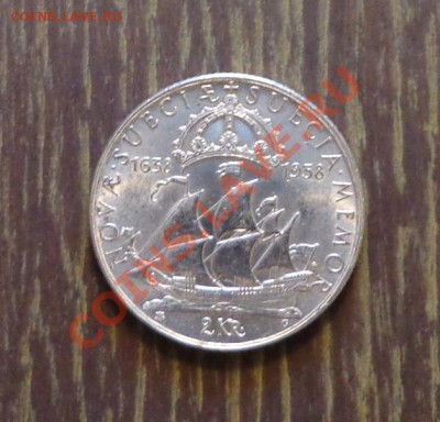 ШВЕЦИЯ - 2 кроны КОРАБЛЬ 1938, ОТЛИЧНАЯ до 9.01, 22.00 - швеция кораблик 1