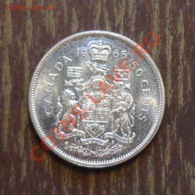 КАНАДА - 50ц 1965 МОЛОДОЙ ПОРТРЕТ ШИКАРНАЯ! до 9.01, 22.00 - канада 50 центов - 1965- 2