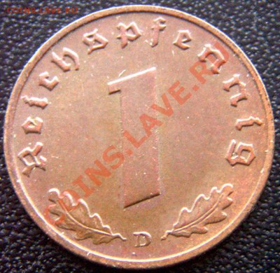 Германия (3-й Рейх)_1 рейхспфенниг 1938(D); до 05.01_22.18мс - 7259