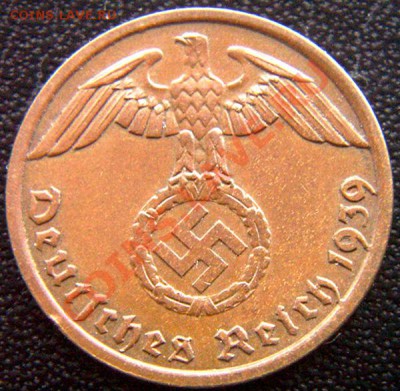 Германия (3-й Рейх)_1 рейхспфенниг 1939(А); до 05.01_22.20мс - 7264