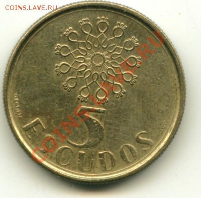 5 эскудо Португалия,  Год: 1987 до 12.01.2014 23-00мск - порт5