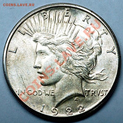 США_отличный серебряный "Peace Dollar" 1922S; до 06.01_22.24 - 7225