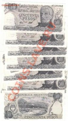 Аргентина 50 песо (10шт) до 13.01.2014 в 22.00мск (7278) - Изображение 011